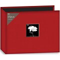 Pioneer Fabric 3-Ring Binder Album With Window, 12 x 12, Red