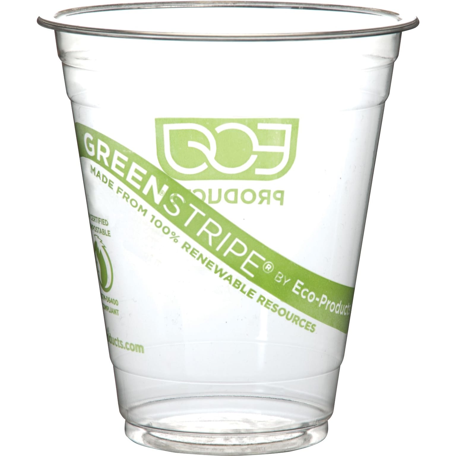 Eco-Products Compostable GreenStripe® Cold Cups, 10 oz., Clear, 50/Pack (EP-CC10-GS)