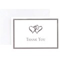 Great Papers® Silver Foil Double Heart Thank You Note Cards and Envelopes