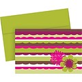Great Papers® Organic Citrus Scallops Note Cards with Envelopes, 20/Pack