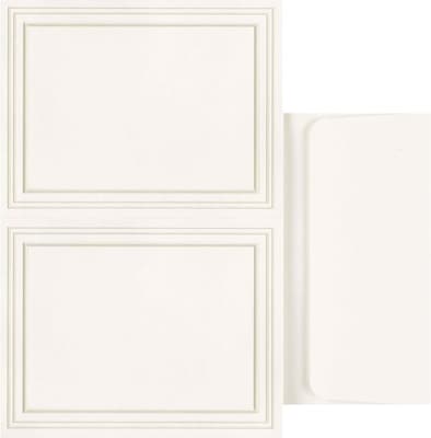 Great Papers® Triple Pearl Embossed Border Ivory 2-up Postcards with Envelopes, 50/Pack