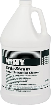 Misty Redi-Steam Carpet Cleaner, Pleasant, 1 gal Bottle, 4/Ctn