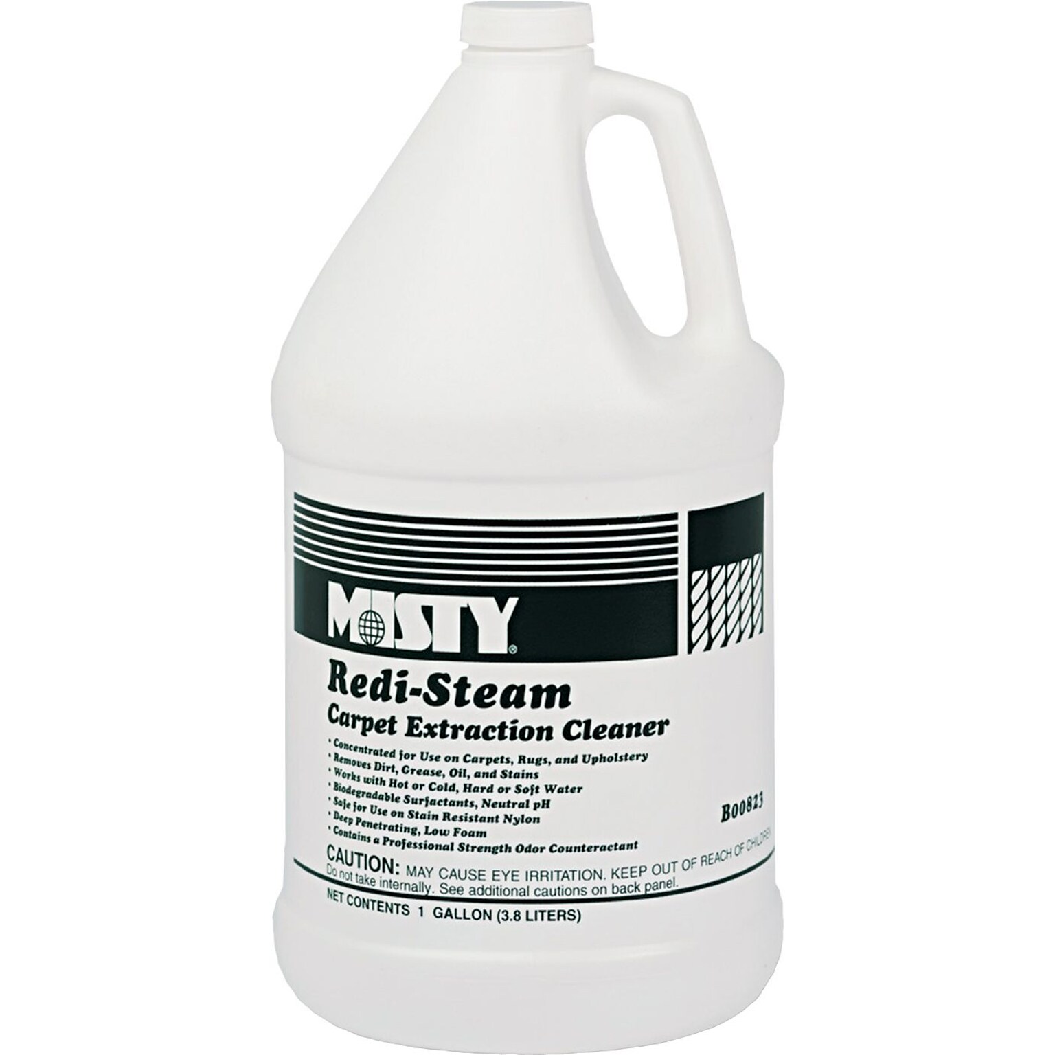 Misty Redi-Steam Carpet Cleaner, Pleasant, 1 gal Bottle, 4/Ctn