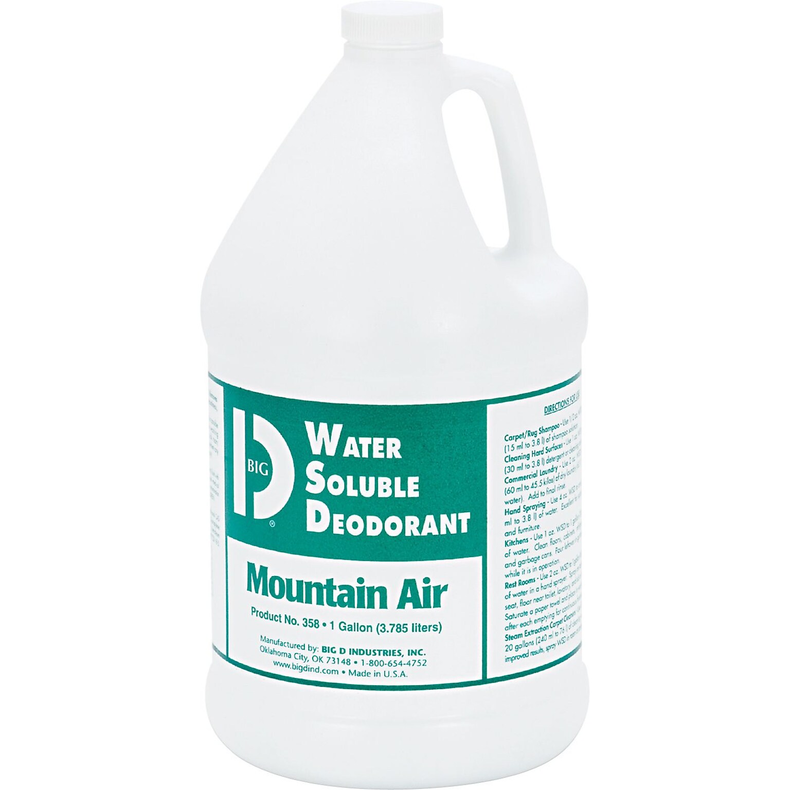 Big D ViaFresh™ Deodorizer Refill, Mountain Air Scent, 1 Gallon, 4/Carton (BGD1358)