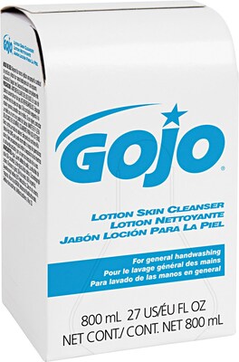 GOJO Bag-in-Box Lotion Skin Cleanser Refill, Pleasant Scent, 800 mL. (9112-12)