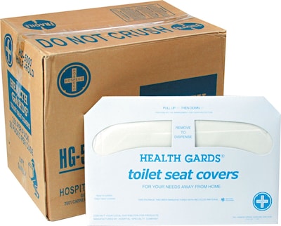 Hospital Specialty Health Gards Toilet Seat Cover , White, 250 Covers/Pack, 20 Packs/Carton