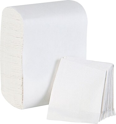 TidyNap ® Low Fold Paper Dispenser Napkin, 1-Ply, White, 8000/Case