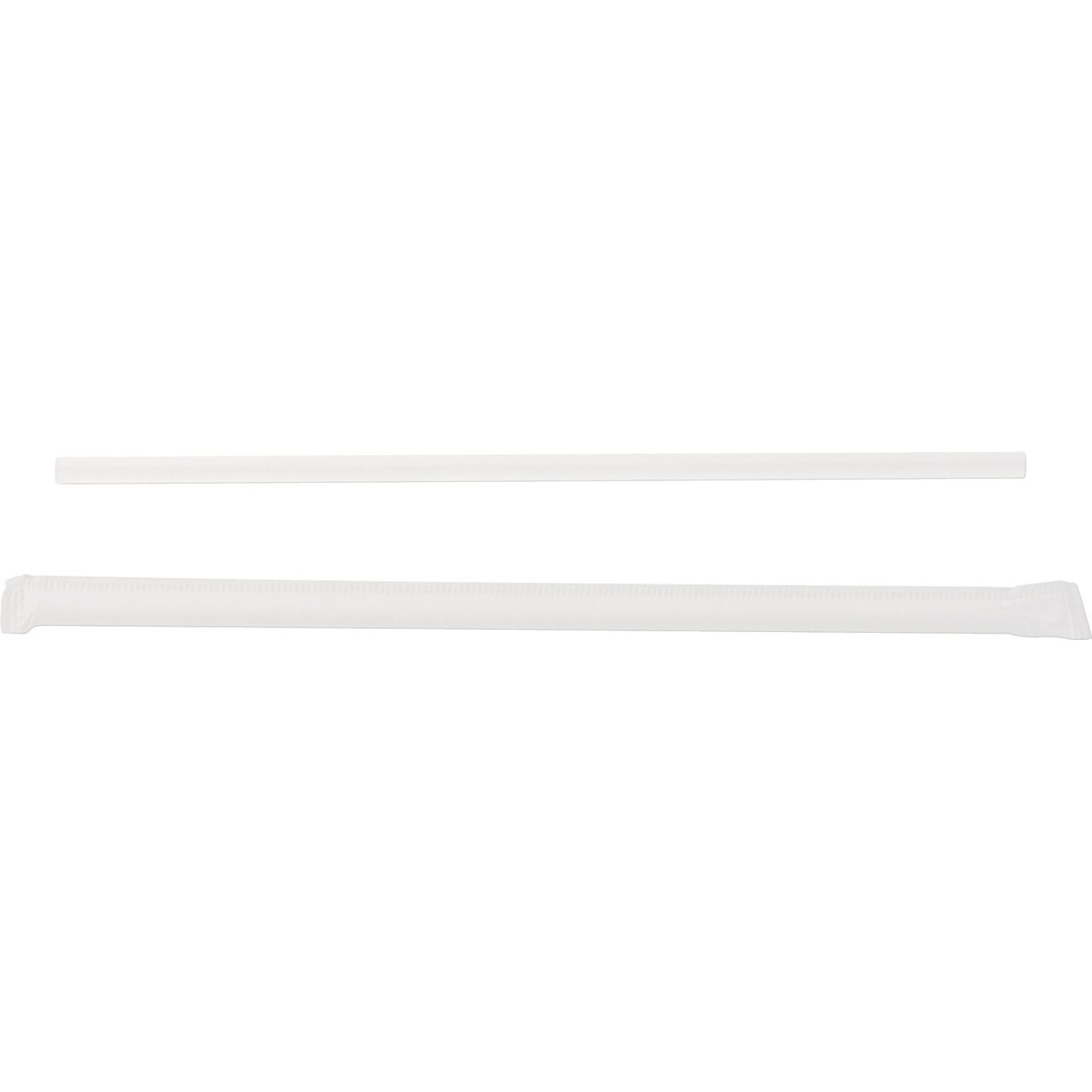 Dixie Wrapped Plastic Straws 7.75, Clear, 500/Box (DXEJW74)