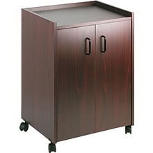 Safco® 2 Door Mobile Refreshment Center; 1 Shelf; 31(H) x 23(W) x 18(D); Mahogany