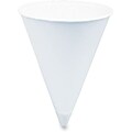 Solo® Paper Water Cup; Cone, 4 oz.; White; 5000/Carton