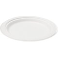 NatureHouse® Round Sugarcane Plate, 10(Dia), White, 50/Pack