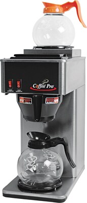 Coffee Pro® 2 Burner 24 Cup Institutional Coffee Brewer; Stainless Steel