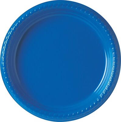 Solo® Plastic Party Plate; 9; Blue; 500/Carton