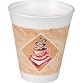 Dart® ThermoGlaze® Insulated Foam Cups 8 oz., Café G® Design, 1000/Carton (8X8G)