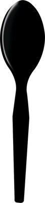 Dixie® Heavy Mediumweight Plastic Teaspoon; Black; 1000/Carton