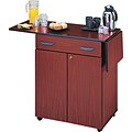 Safco® 2 Door Hospitality Service Cart; 1 Shelf; 38 3/4(H) x 32 1/2(W) x 20 1/2(D); Mahogany