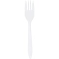 Dart® Style Setter® Mediumweight Plastic Fork; White; 1000/Carton