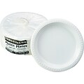 Tablemate® Disposable Round Plastic Plate, 10 1/4(Dia), White, 125/Pack