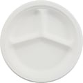 Chinet® Classic 10-1/4 Three Compartment Paper Plates