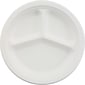 Chinet® Classic Paper Plates; Three Compartments, 10-1/4" Diameter, 500/Case