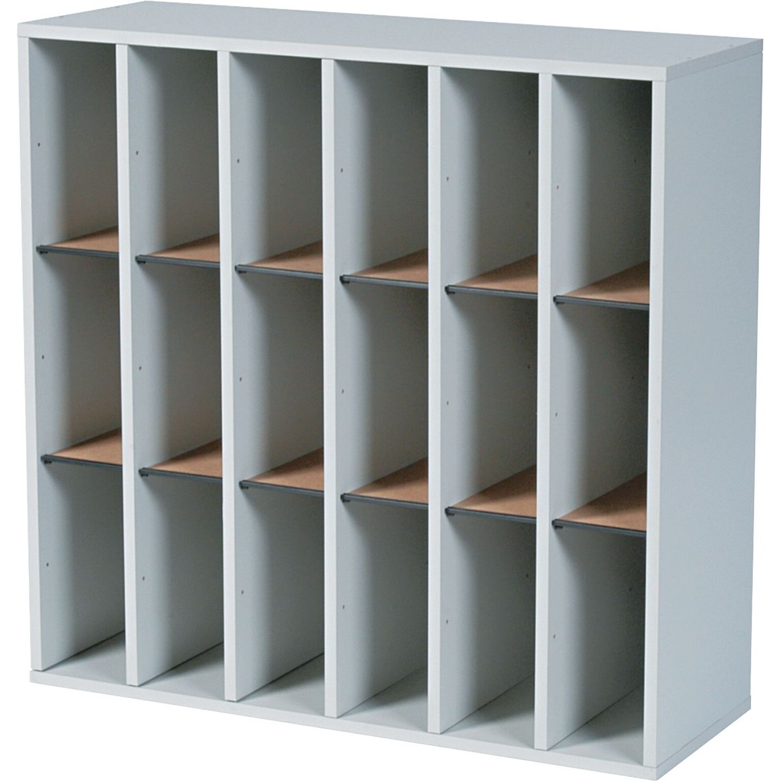 Safco 18-Compartment Mail Sorters, 33.75, Gray/Black (7765GR)