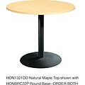 HON® Single Column Hospitality Table Base, Black, 27-7/8H x 22 diam.