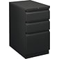 HON Flagship® Series 3 Drawer Vertical File Cabinet, Mobile, Charcoal, 22"D (H18723RS)