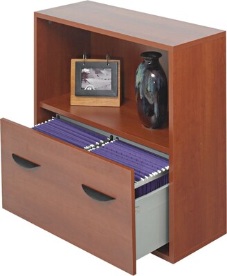 Safco® Apres Laminated Wood Collection in Cherry Finish; 29-3/4W File Drawer Cabinet