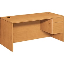 HON® 10500 Series Right Pedestal Desk, Harvest, 29 1/2H x 66W x 30D