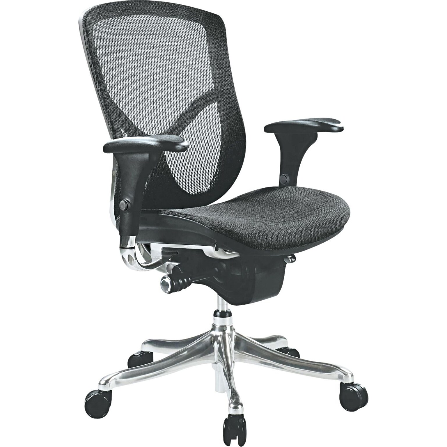 Alera EQ Series Ergonomic Multifunction Mid-Back Chair, Mesh, Black (EQA42ME10A)