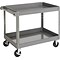 Tennsco 32H x 24W x 36D Two-Shelf Metal Cart, Gray