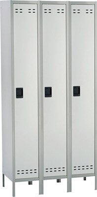 Safco® 78H x 36W x 18D Heavy-Gauge Steel Single Tier Locker; Two-Tone Gray