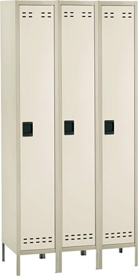 Safco® 78H x 36W x 18D Heavy-Gauge Steel Single Tier Locker; Two-Tone Tan