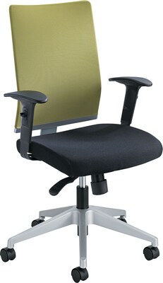 Safco® Tez? Fabric Manager Synchro-Tilt Task Chair; Black/Green