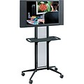 Safco® Impromptu® 65 1/2H x 38W x 20D Flat Panel TV Cart; Black