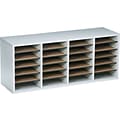 Safco® Adjustable Compartment Literature Organizers in Grey Finish, 24 Shelves