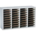 Safco® Adjustable Compartment Literature Organizers in Grey Finish, 36 Shelves