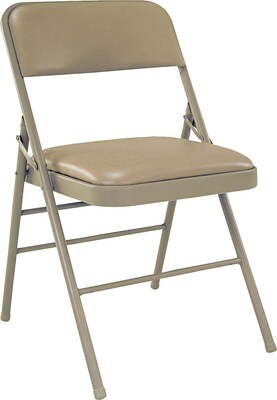 Bridgeport™ Deluxe Commercial Grade Vinyl Folding Chair; Taupe