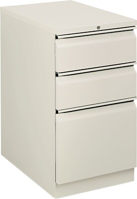 HON® Flagship® 3 Drawer File Cabinet, Mobile, Light Gray, 22D (H18723RLQ)