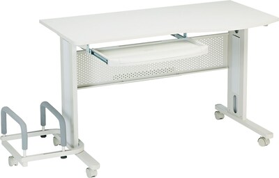 Safco® Mobile Computer Workstation, Dove Gray, 29H x 57W x 23 1/2D