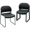 HON GuestStacker Stacking Chair, 4-Pack, Black