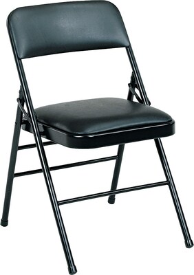 Bridgeport™ Deluxe Commercial Grade Vinyl Folding Chair, Black (CSC608830054)