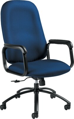 Global Max? High Back 100% Polyester Pneumatic Tilt Chair; Midnite Blue