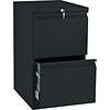 HON Brigade™ Series Vertical Mobile File Cabinet with R Pull, Letter, 2-Drawer, Black, 20D