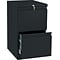 HON Brigade 2-Drawer Mobile Vertical File Cabinet, Letter Size, Lockable, 28H x 15W x 19.875D, Bl