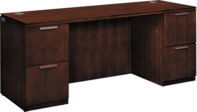 HON® Arrive Wood Veneer Base Kneespace Credenza, 29 1/2H x 72W x 24D, Shaker Cherry