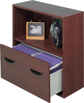 Safco® Apres Laminated Wood Collection in Mahogany Finish; 30W File Drawer Cabinet