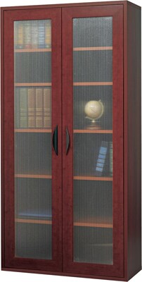 Safco® Apres Laminated Wood Collection in Mahogany Finish; 29-3/4W Tall Two-Door Cabinet