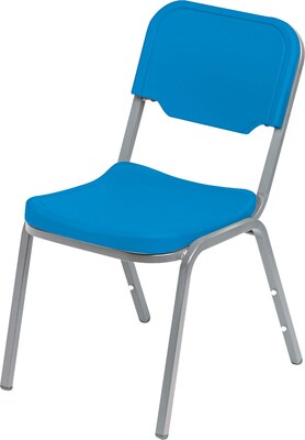 Iceberg Rough N Ready Blow Molded Polyethylene Original Stack Chair; Blue