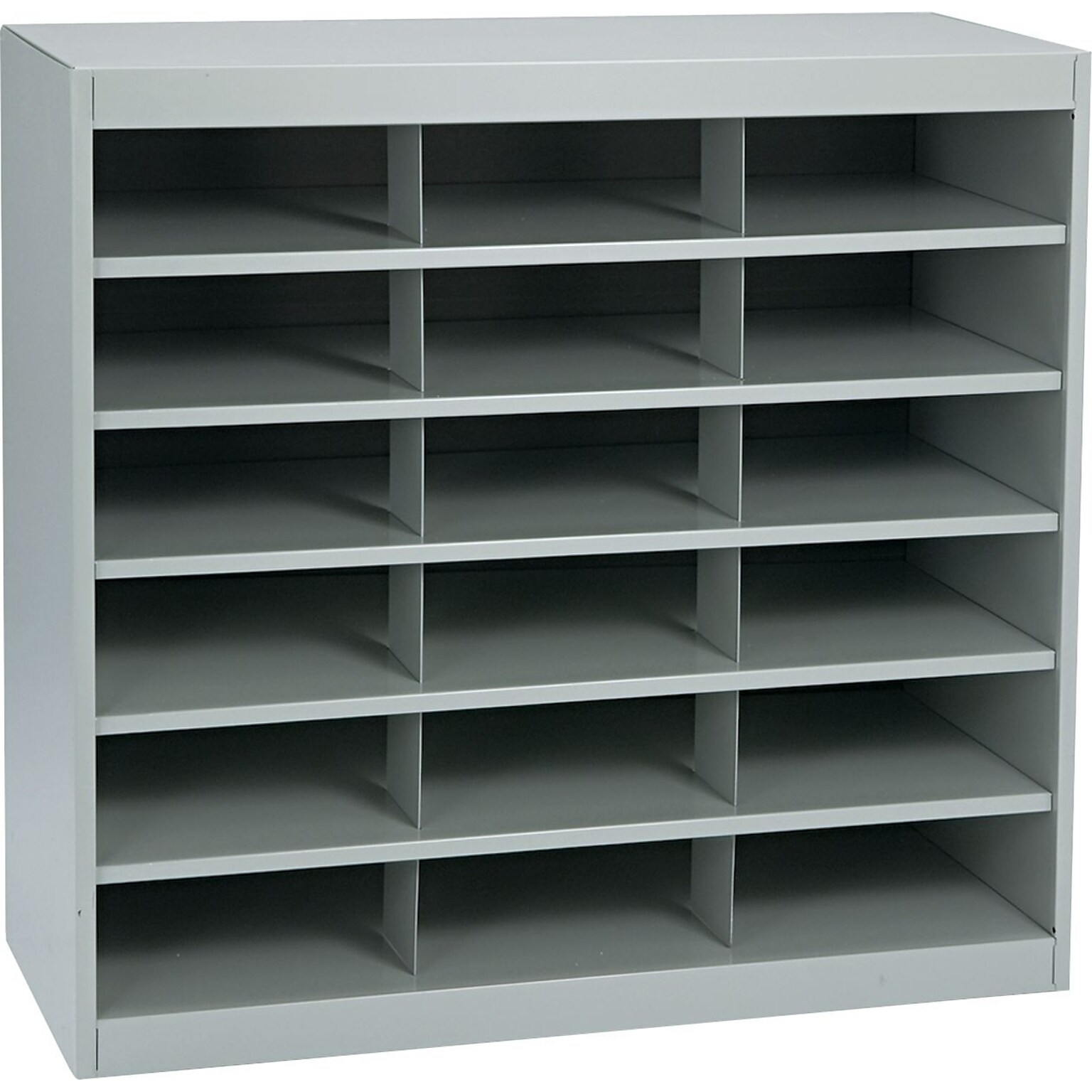 Safco® E-Z Stor® Steel Center Organizer; Gray; 18 Pockets, 36-1/2H x 37-1/2W x 15-3/4D